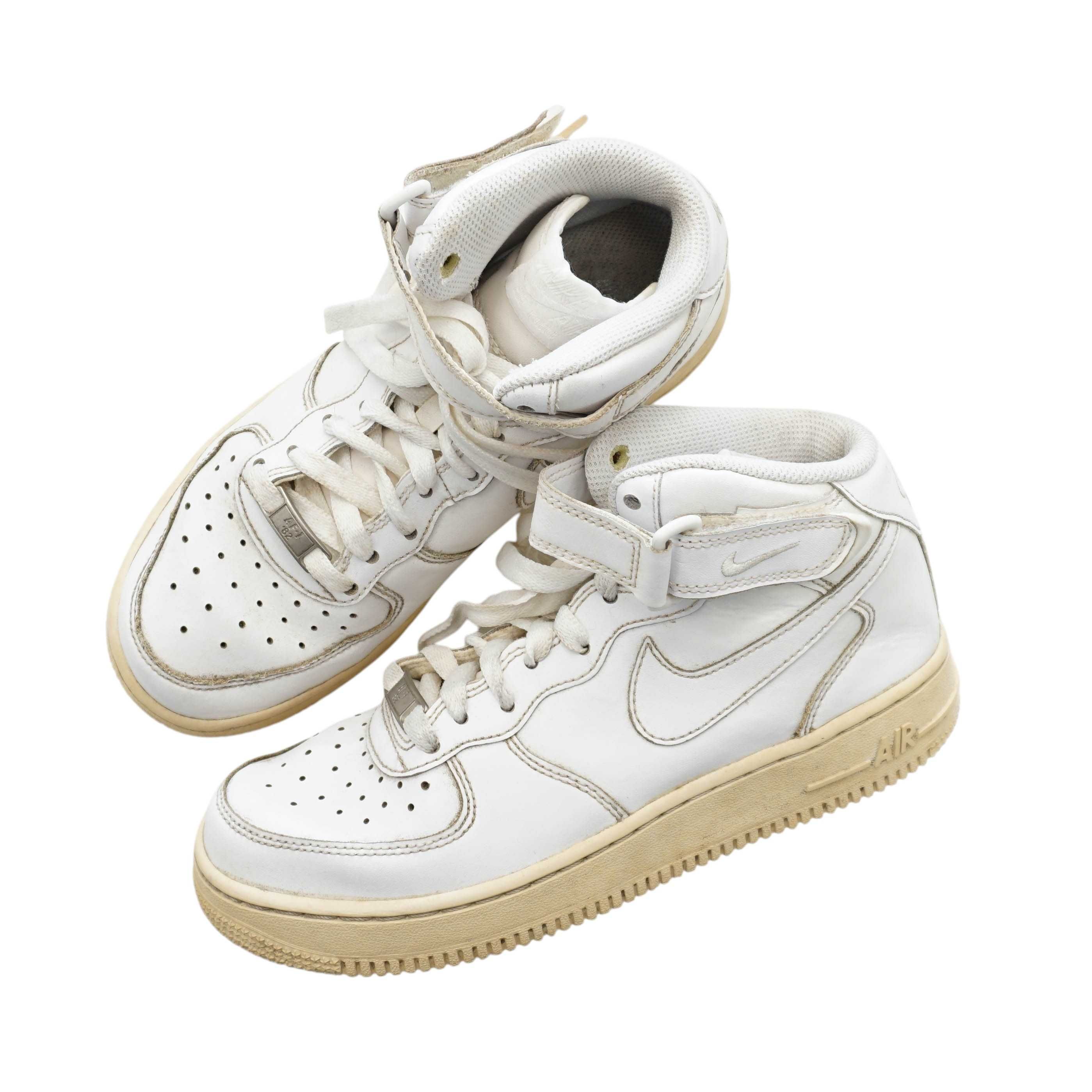 Nike Air Force 1 Mid White оригинални дамски кецове/маратонки - 37.5