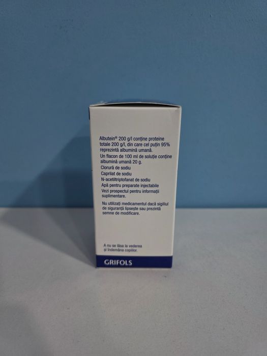 Albuteină 200g/l albumină umană, soluție perfuzabilă grifols, 100ml