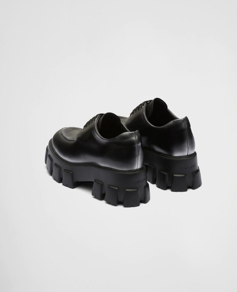 PRADA Monolith ombré brushed loafers 36.5