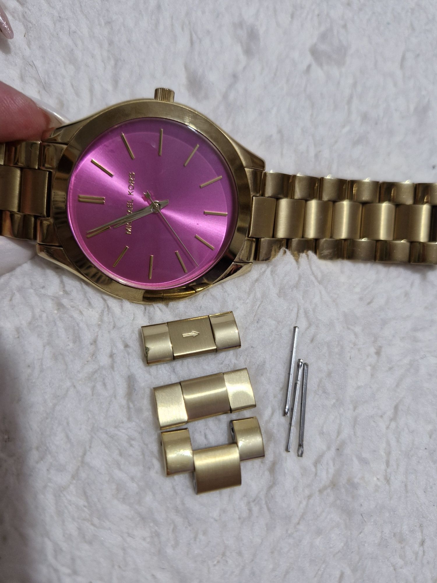 Ceas Dama Michael Kors Slim Runaway Gold & Pink ,MK3264