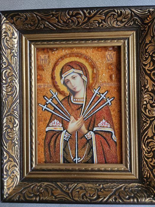 Икона с янтарем.  Картины известного художника