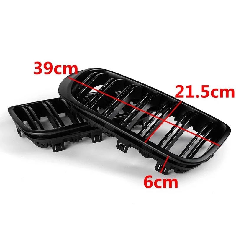 Grile nari duble M bmw X3/X4/f25/f26 negru lucios/2014-2018 LCI