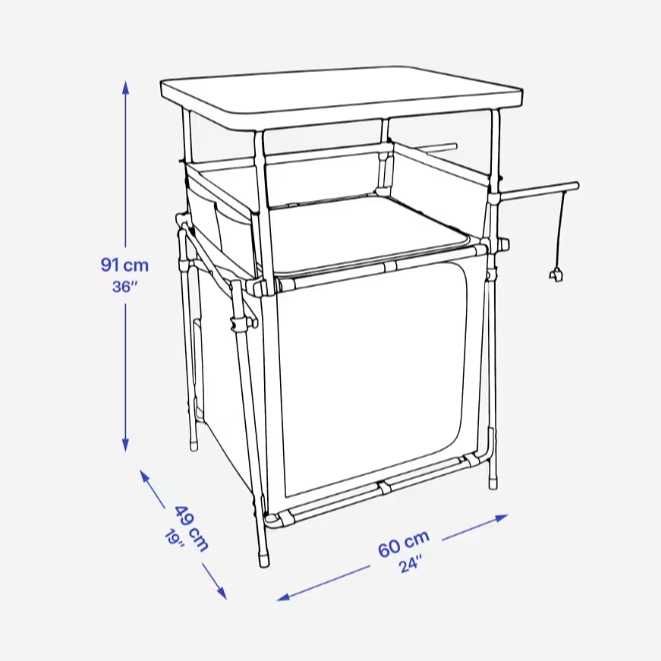 Mobilier Pliabil și Compact pentru Depozitare în Camping