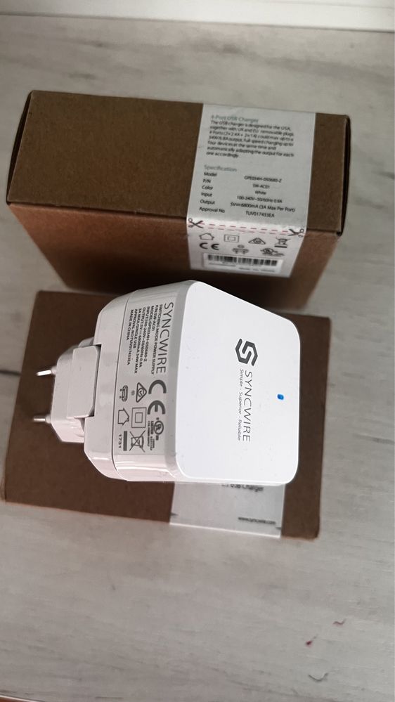Syncwire USB – 4 порта 9,6 A/48 W USB зарядно UK EU US