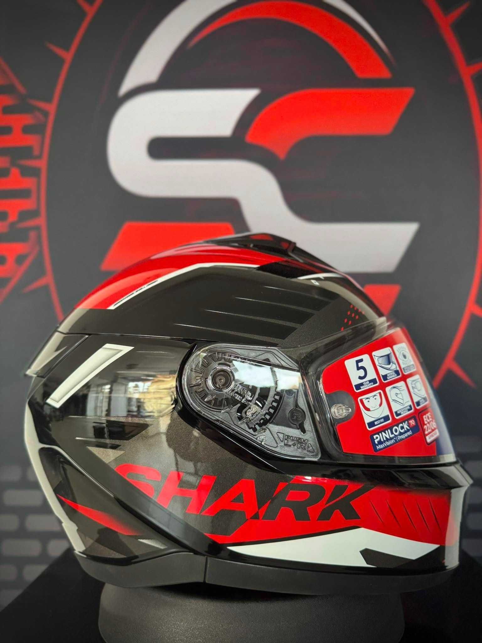 НОВА Каска Shark Ridill 2 Bersek Black/Red Размер Л