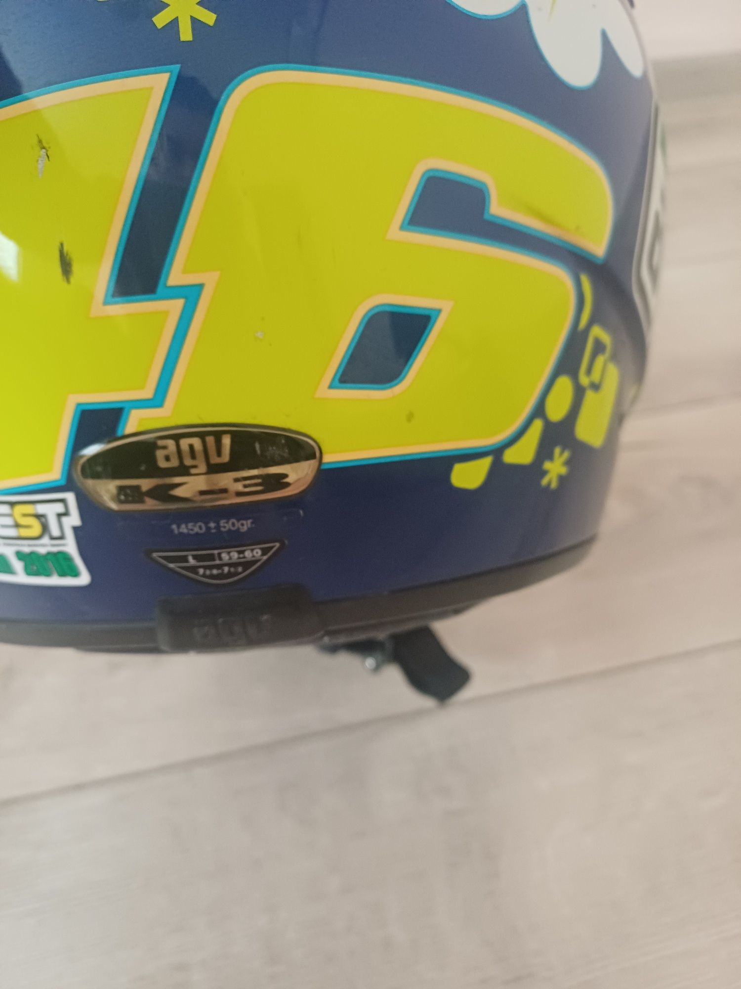 Колекционерска Лимитирана Agv K-3 L Valentino Rossi мото каска Роси