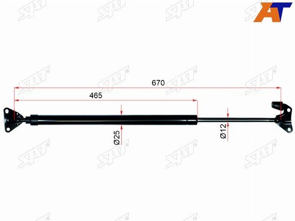 Амортизатор крышки багажника Toyota Hiace