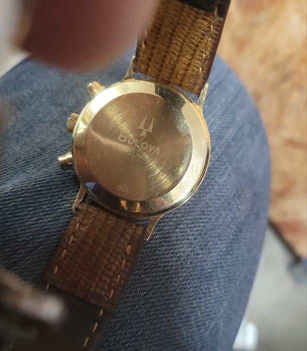 ceas aur 18k Bulova 7750 automatic cronograf