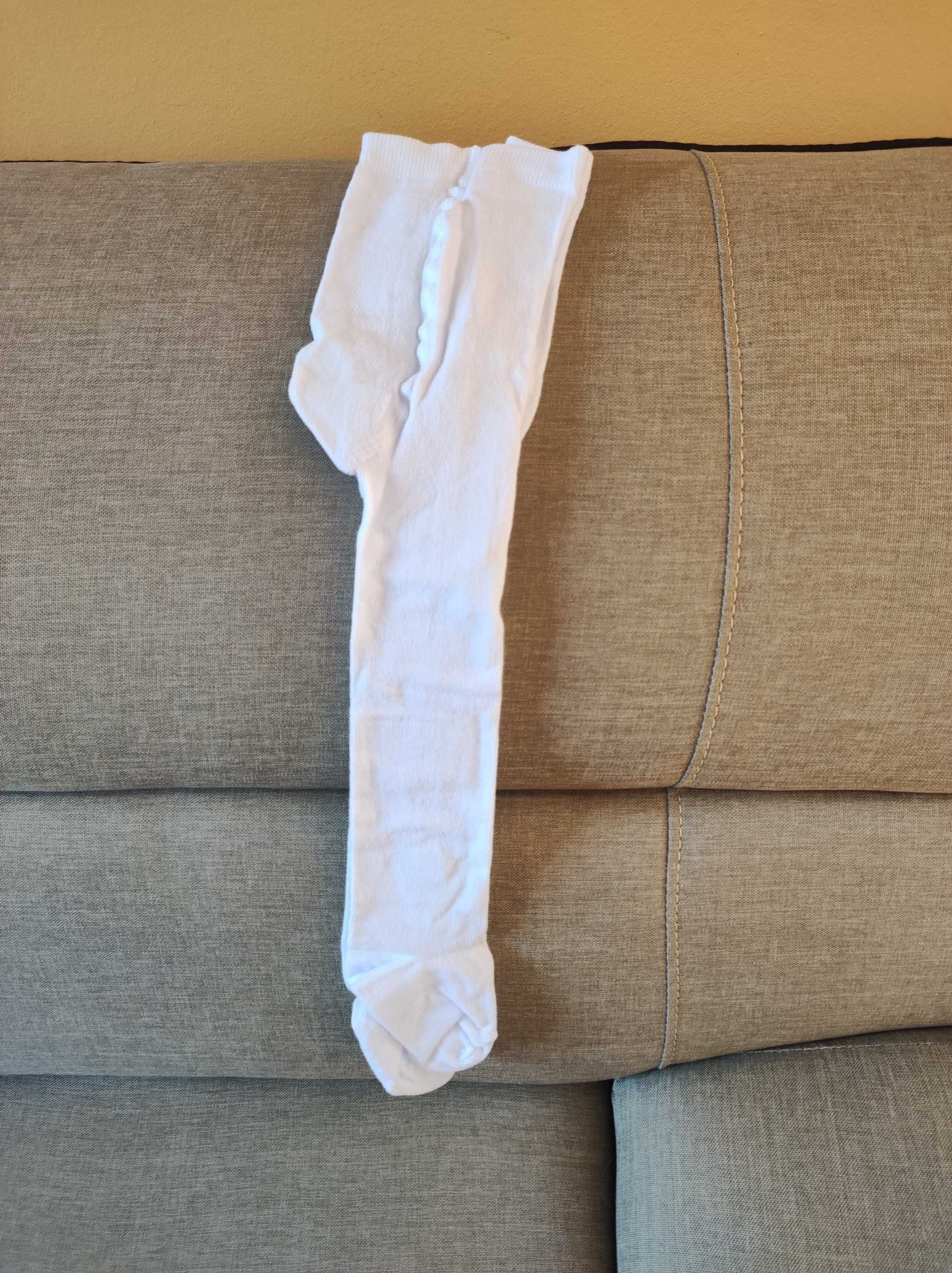 Чорапогащник - бял цвят, детски, плътен, размер 80-86
