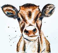 Pictura - Vaca/Vitel jucaus