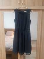 Rochie albastru inchis cu buline, marimea L