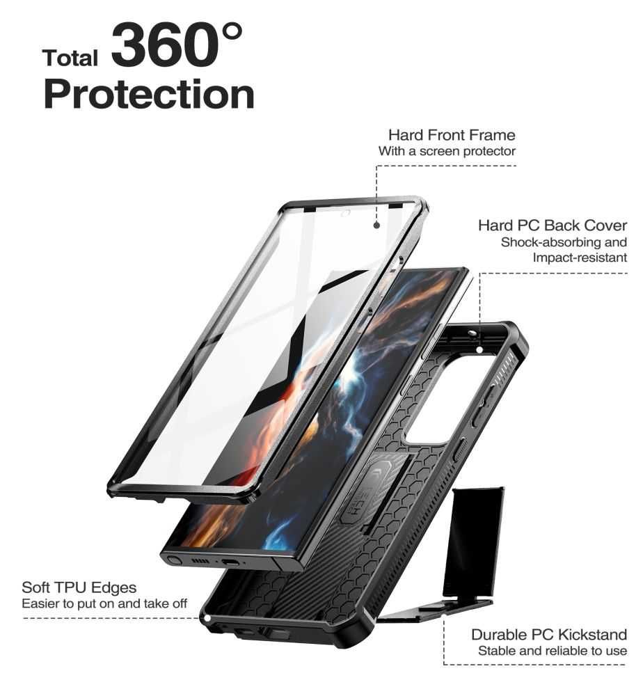 Husa Antisoc premium 360 SAMSUNG Galaxy S25 Ultra S23 Plus S22 S24+