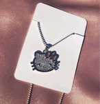 Colier argint 925 Hello Kitty Sanrio lant cristale y2k alternative