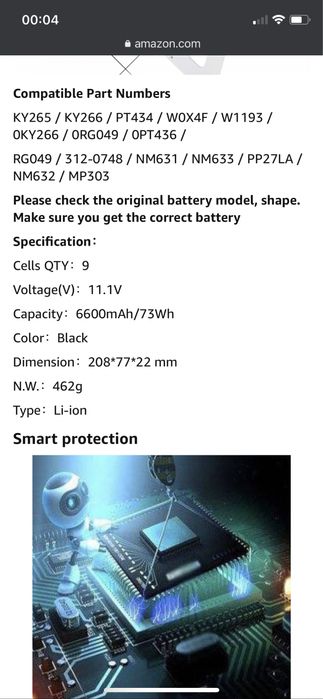 Baterie pt Laptop Dell