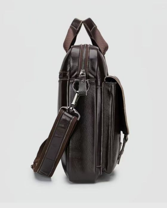 Межская сумка для ноутбука из 100% натуральной кожи портфель мужской