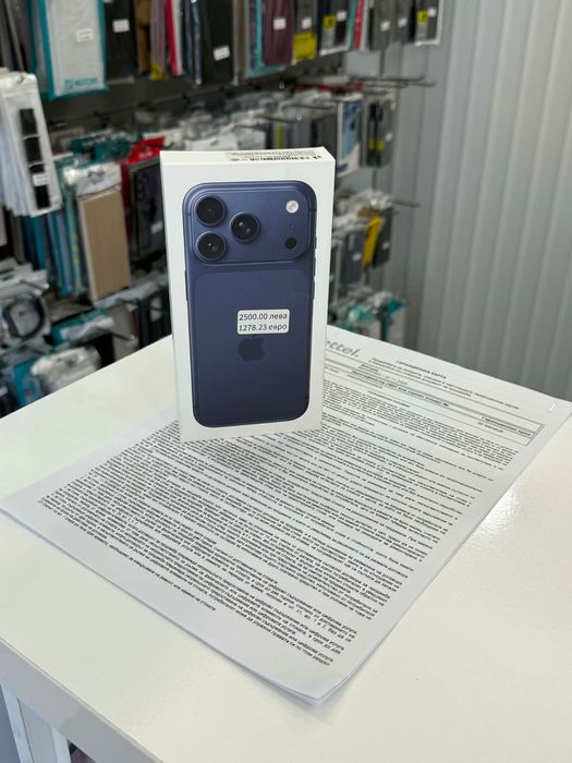 Чисто нов iPhone 17 Pro 256 GB Deep Blue + гаранция 36 месеца Yettel