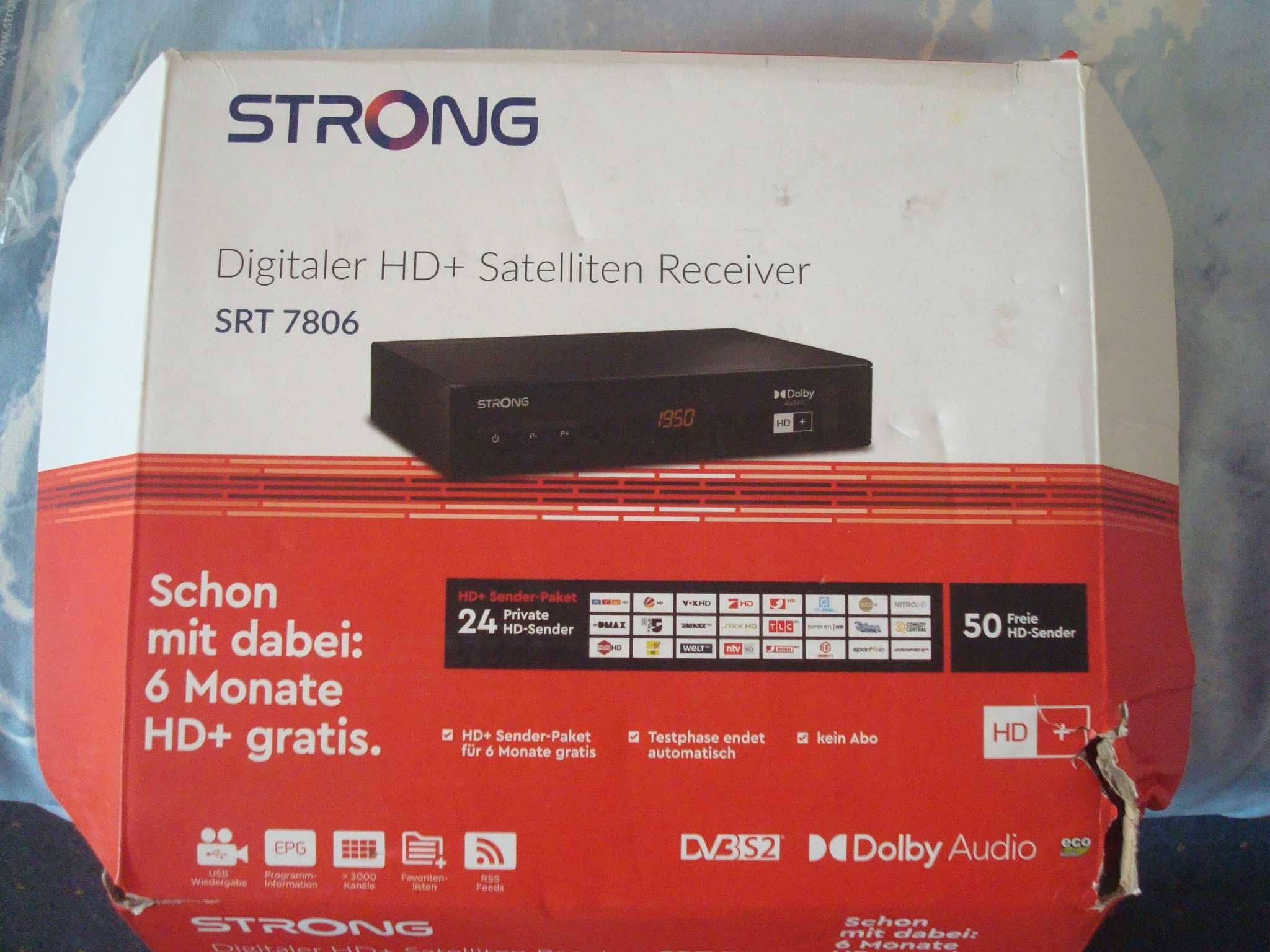 Receptor receiver satelit HD+ Strong SRT7806 HDMI Ethernet NAGRAVISION