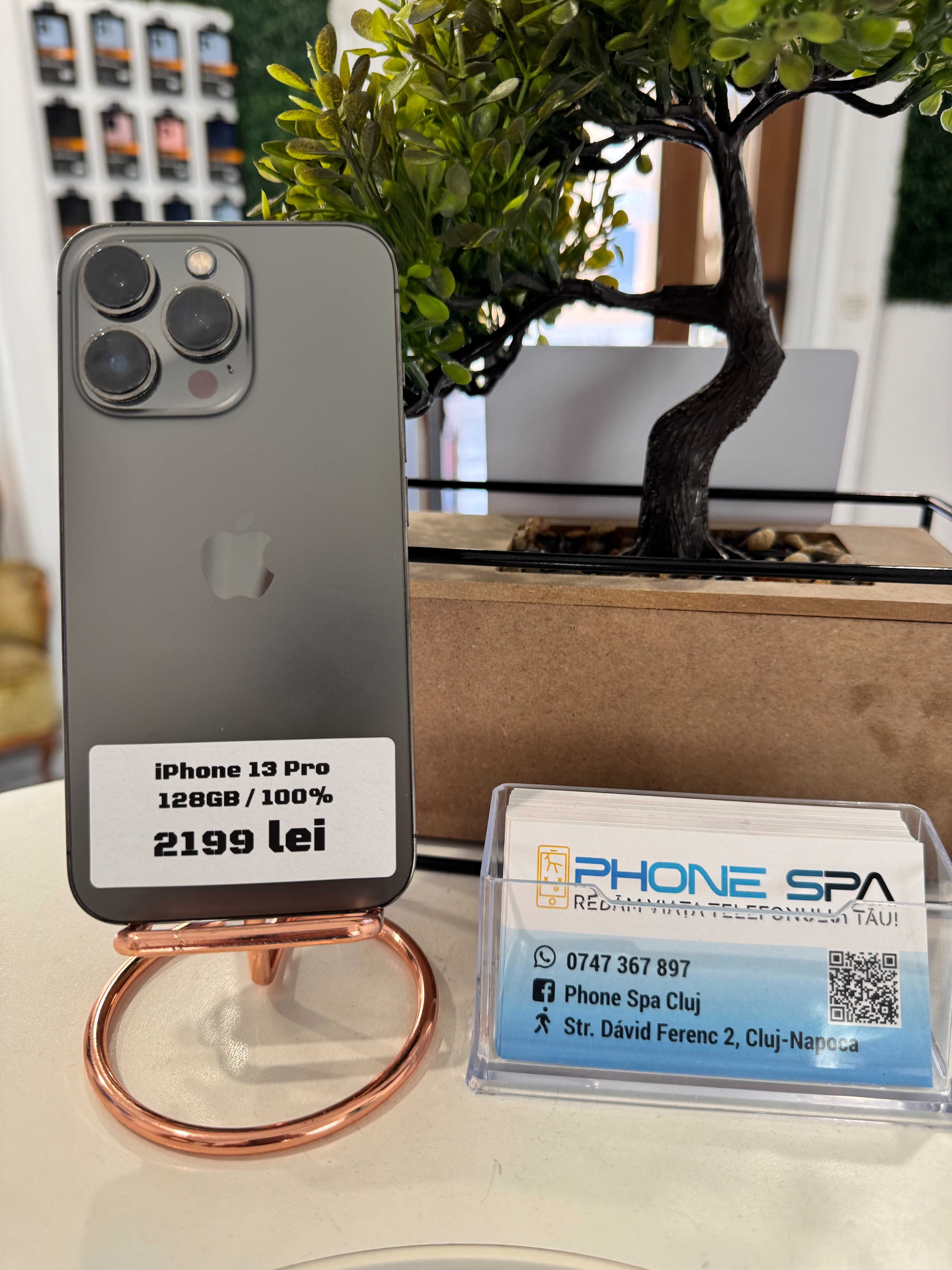 iPhone 13 Pro Negru 128Gb 100% - Din magazin,cu garantie!