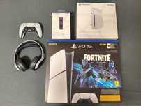Гаранция 21м.! Playstation 5 Slim Disc +Pulse 3D +2 джойстика и стойка