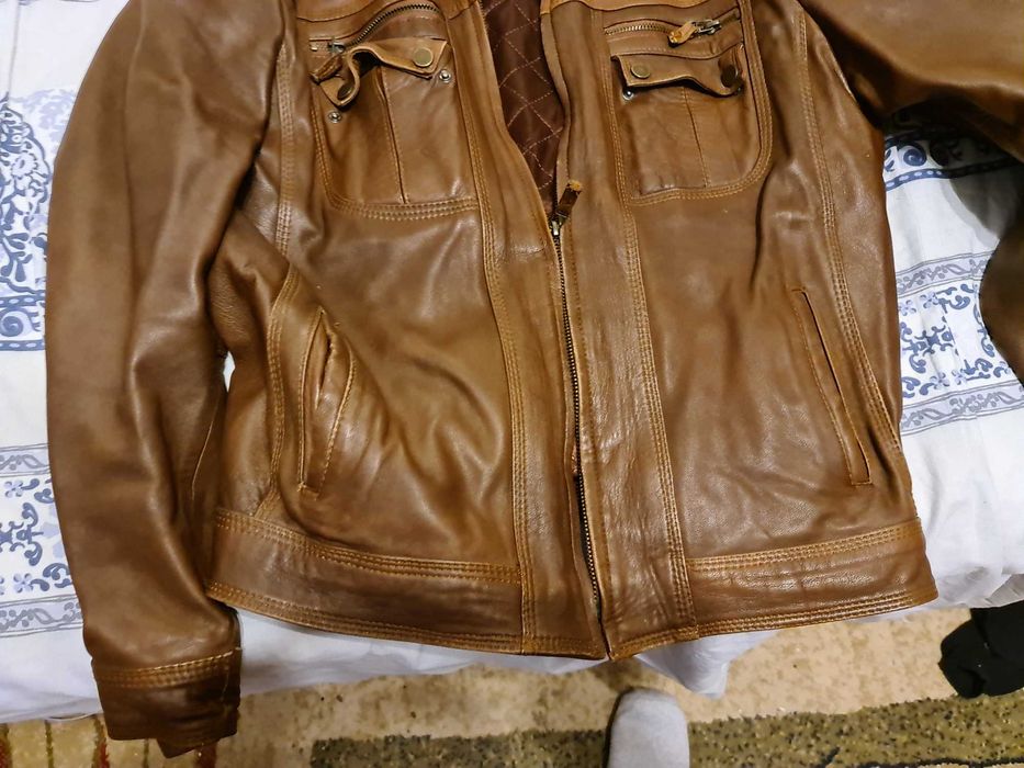 Geaca piele naturala vintage