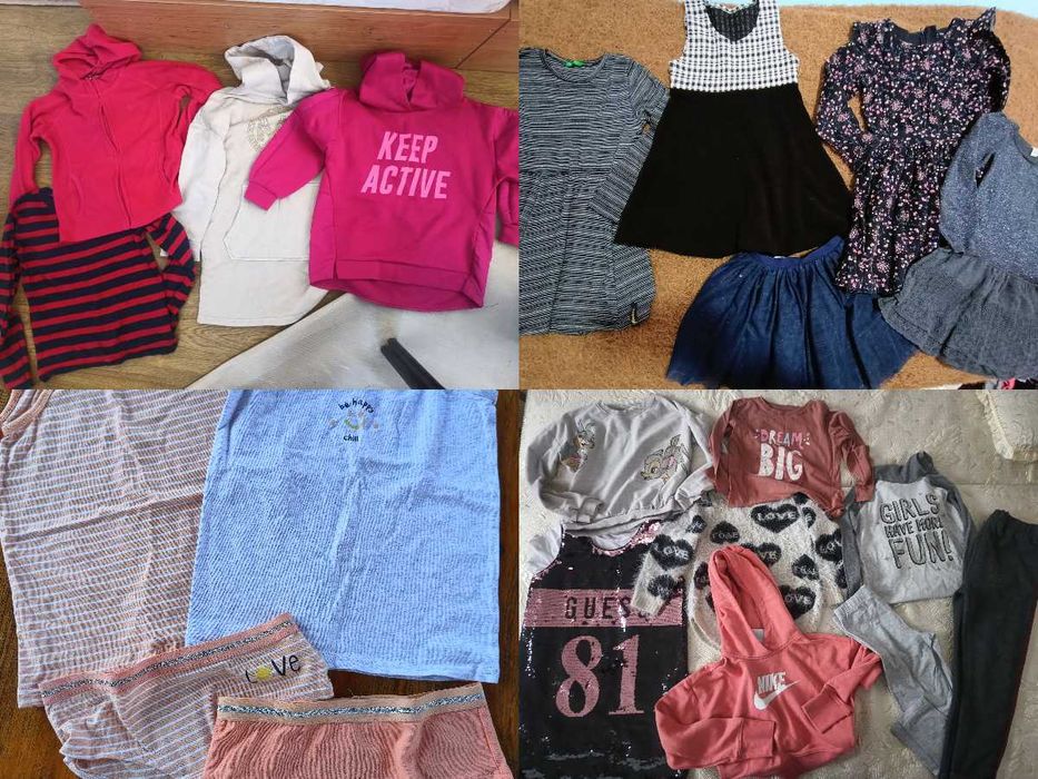 Лот дрешки размер 116,122,128. НМ,Nike,Waikiki, Benetton,Mustang,Guess