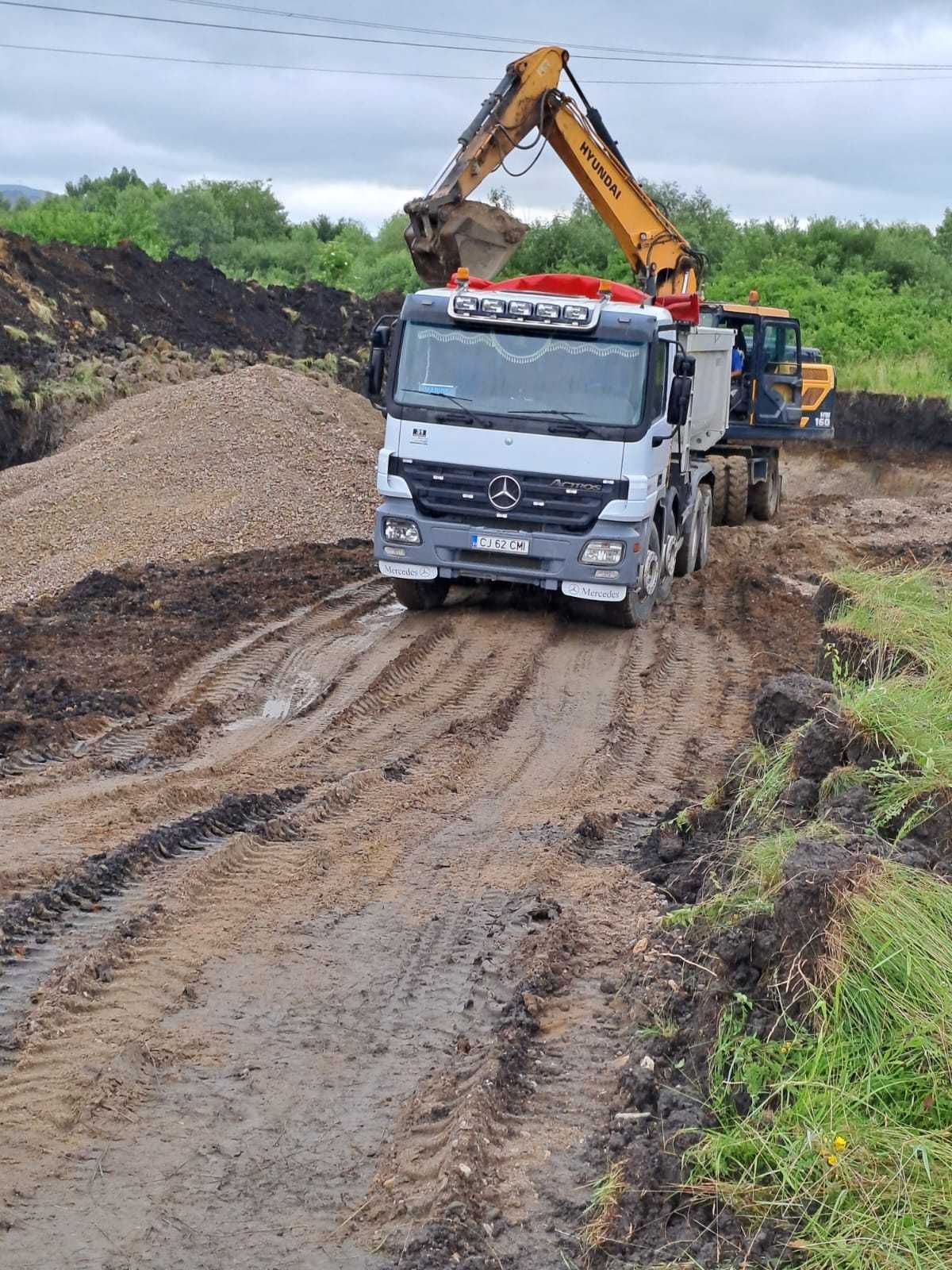 Transport marfă/închiriez bascule Mercedes 8x4 și 18T