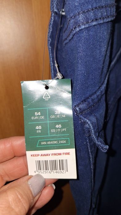 Мъжки работен дънков гащеризон Parkside размер XL