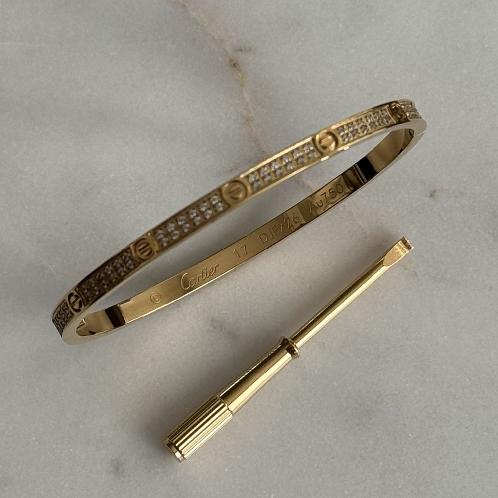 Bratara Cartier Love Bracelet Full Diamonds Slim