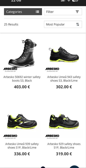 Работни обувки с метално бомбе ABRESKO .Номер 43