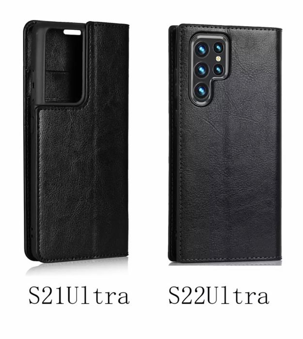 Husa Portofel Samsung S20 S21 S22 Plus Ultra Flip Case Eco Neagra