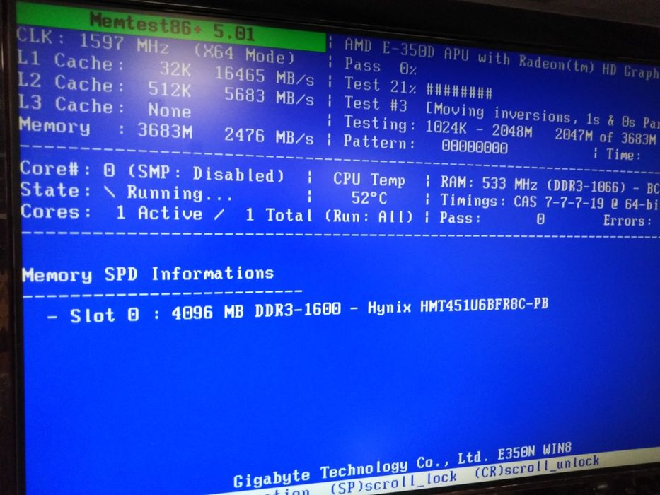 Дънна платка  Gigabyte GA-E350N win8 с процесор AMD