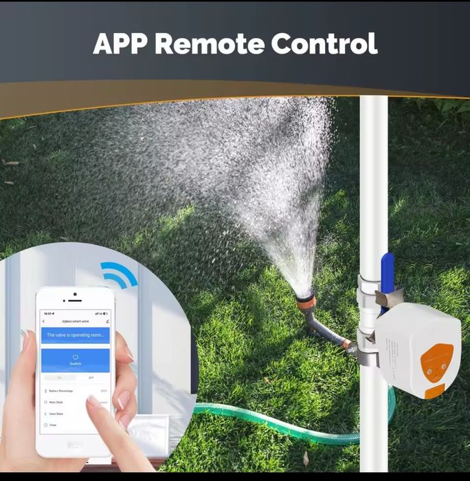 Valva robinet apa/gaz wireless cu baterii