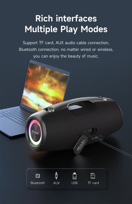 Zealot S78 120w boxa portabila 24000mah baterie