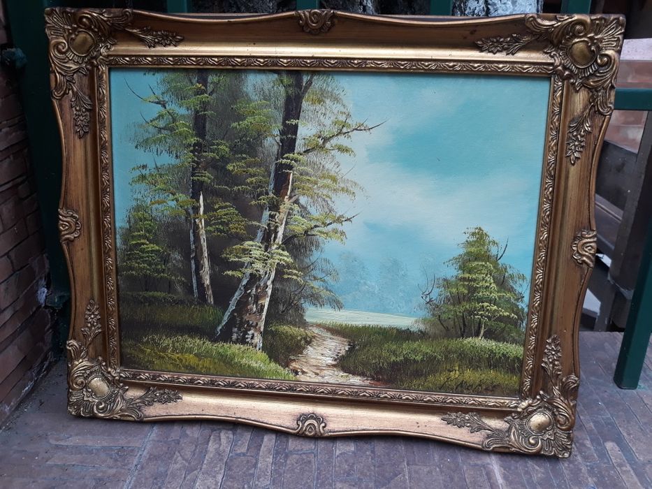 Tablou pictura ulei pe carton