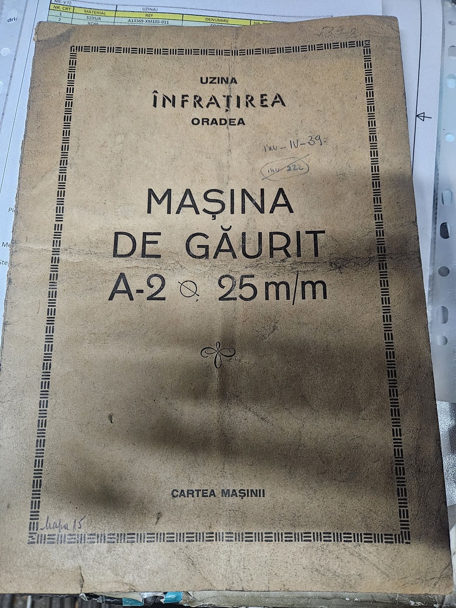 Cartea mașini FUS 22,FUS 25-32, IFU 12/200;mașina de găurit/rectificat