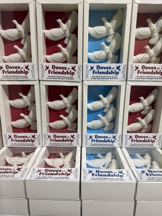 Set 2 ornamente brad Turturelele Prieteniei - Singur Acasa