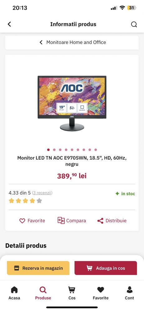Monitor Aoc E970