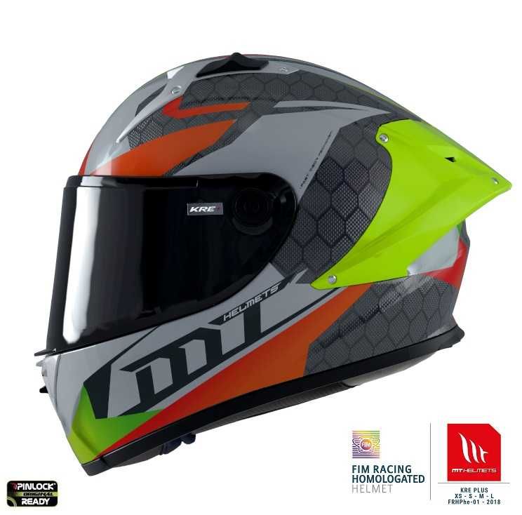 Casca integrala MT KRE+ Carbon Projectile D2 gri lucios – 100% carbon