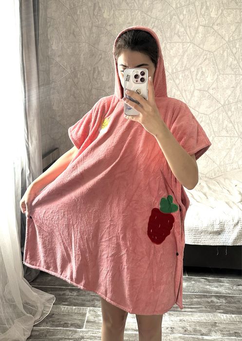 Полотенце халат балахон после душа