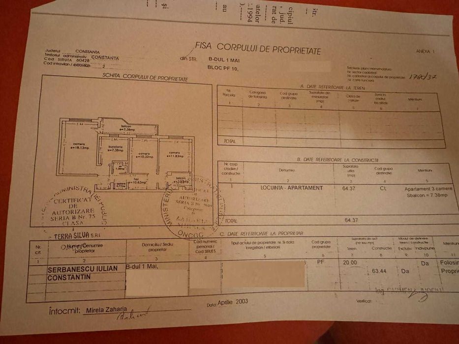 Far - 3 Camere - decomandat - mobilat si utilat