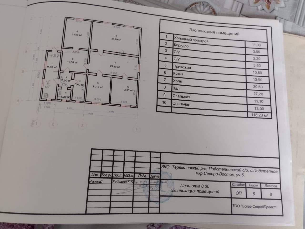 Продается частный дом  в пос. Подстепное в район Таити