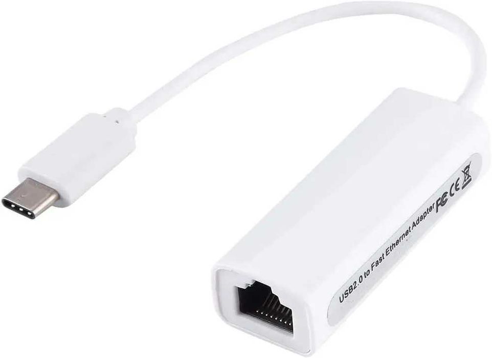 Переходник для сетевого кабеля интернет Ethernet Type-C LAN