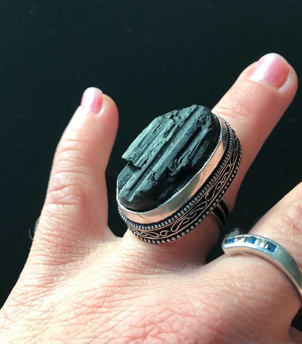 Inel Argint 925 Vintage cu Piatra Semipretioasa Turmalina