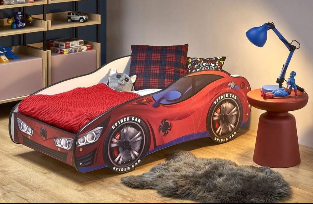 Детско легло кола Spidercar с матрак 70x140 Спайдър мен