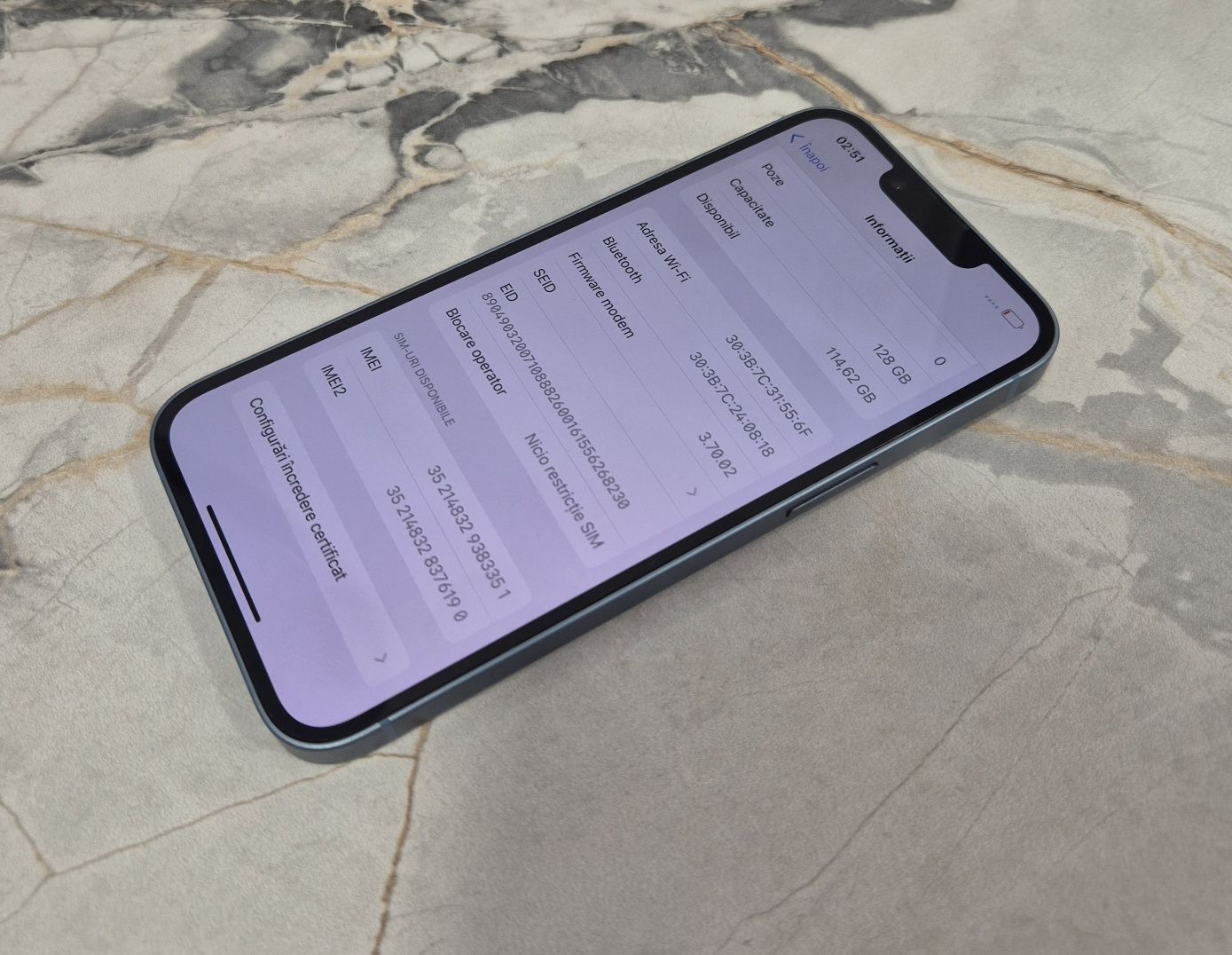 iPhone 14 128GB. IMPECABIL !! 98%  Bateria