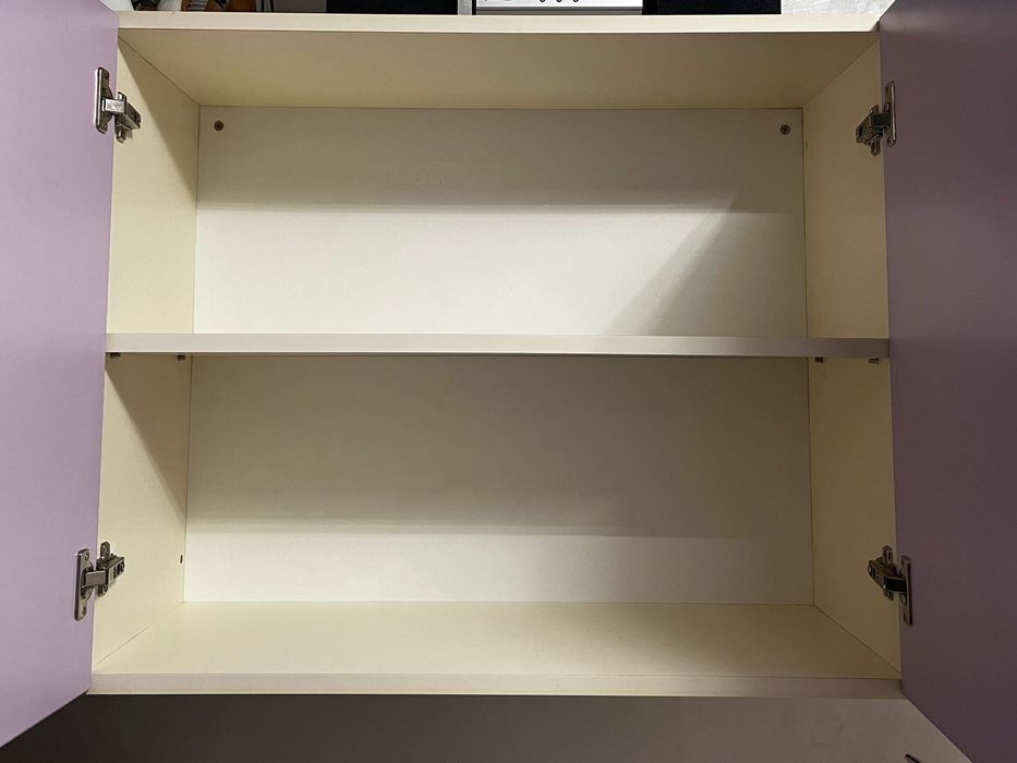 Birou+ corp suspendat ivory-lila din pal