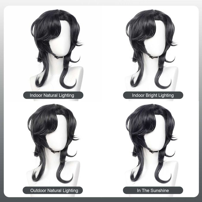 Аниме перука синьо сива Fifth Personality Knight