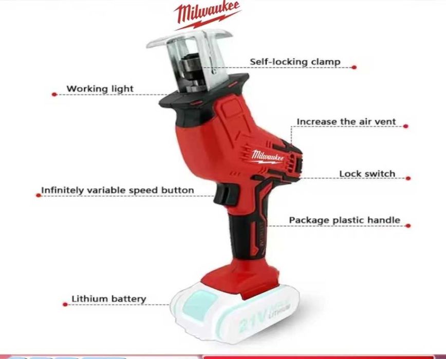 Fierăstrău electric pentru baterii Milwaukee