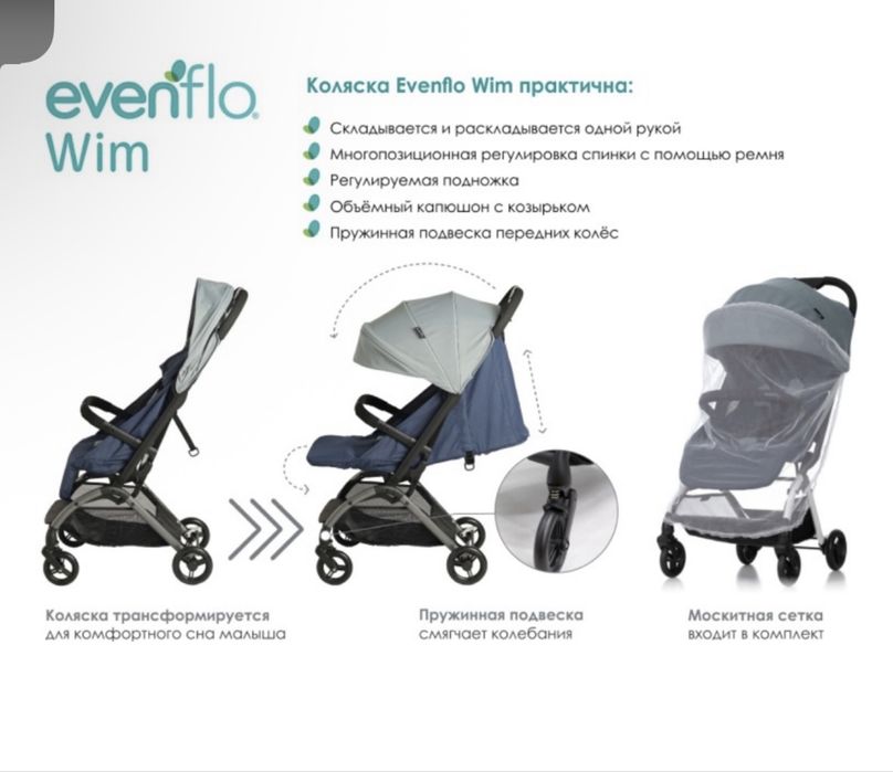 Продам прогулочную коляску Evenflo Wim