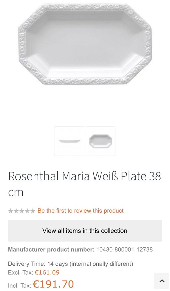 Плата Rosethal :серия Maria
